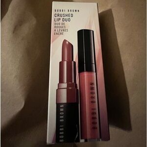 🆕Bobbi Brown Crushed Lip Duo Set*Free Spirit & Telluride*NIB Full Size Lipstick
